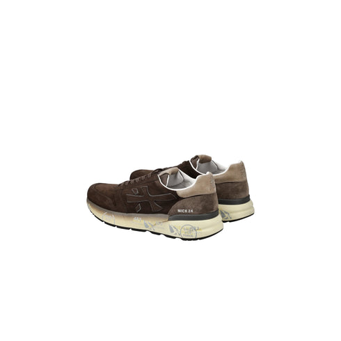 Sneakers Uomo Mick 7898, con tomaia in misto pelle e maxi logo in tono colore